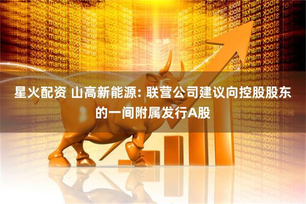 星火配资 山高新能源: 联营公司建议向控股股东的一间附属发行A股