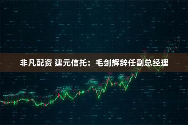 非凡配资 建元信托：毛剑辉辞任副总经理